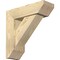 Ekena Millwork Traditional Slat Rough Sawn Bracket w/ Offset Brace, Douglas Fir, 6"W x 18"D x 18"H BKT0604X18X18TRA06RDF - alternate 1